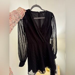 Express Black Romper with Sparkle